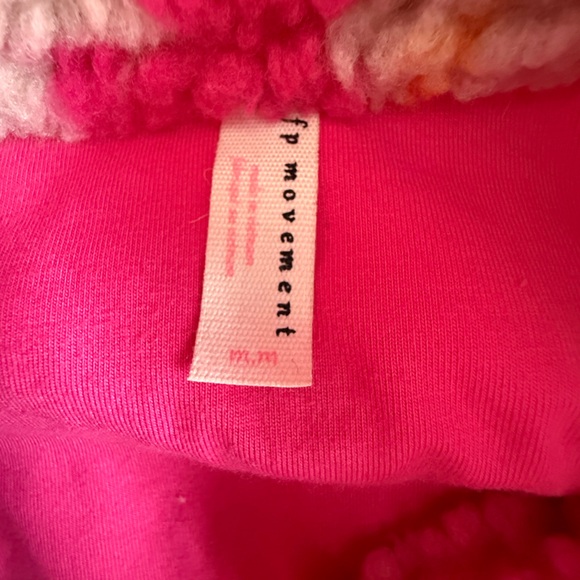 Free People Hit The Slopes Printed Fleece Jacket in fuschia - Picture 3 of 5